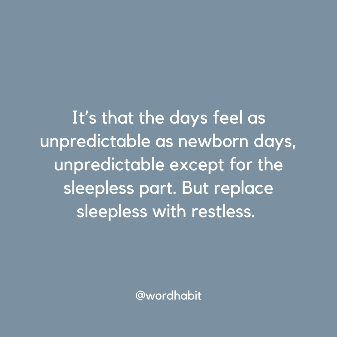 Back to the baby days